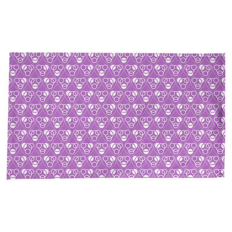 Classic Circles and Waves Tablecloth, Violet/White