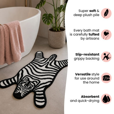 Shaped Zebra Rug
