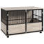 Cage 39,5 "en bois pour animal de compagnie, 3 portes pour cage de chien