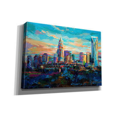 «The Queen City Charlotte North Carolina» par Jace D McTier, estampe numérique sur toile