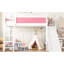 Twin Solid Wood Loft Bed Pink And White, With Detachable Slide, Storage Shelves Adaptable Room Setup White Shelves, Wardrobe, Creative Practical-130716097-130716099