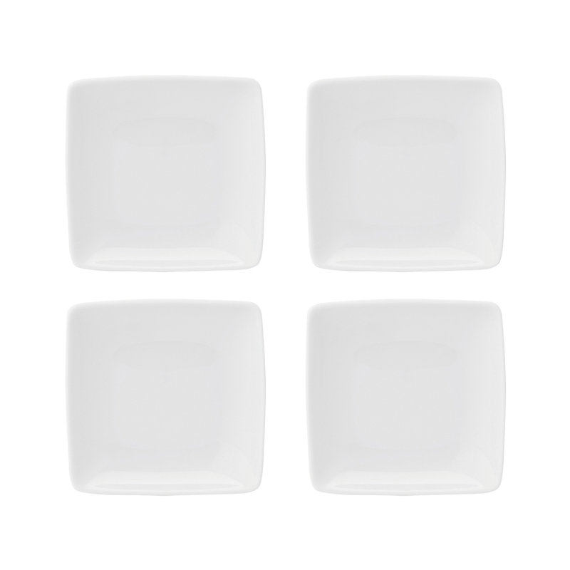 Carré White Porcelain Salad/Dessert Plate
