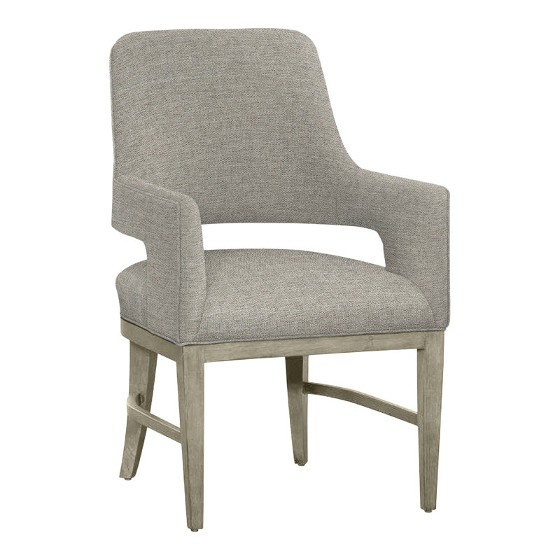 Chaise avec accoudoirs Josie, Amande chamois, Lin 3152