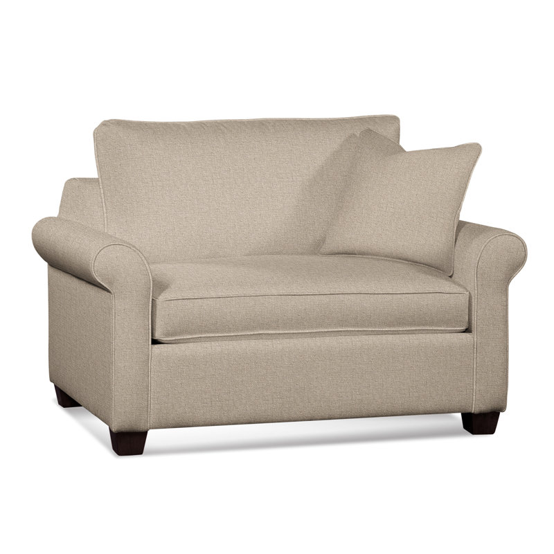 Park Lane Sleeper Sofa, Gel Memory Foam Mattress, Java Finish, Eggshell Crypton Performance; 0884-93