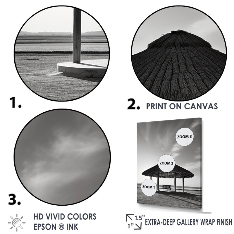 Mimalisme plage, sable, paysage sur toile, Cadre flottant noir, H 32 po x l 16 po