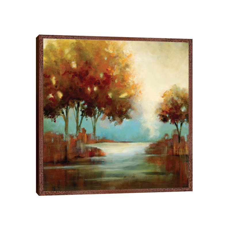 Fall River II by Carol Robinson - Painting on Canvas, Classic Brown Wood Framed, 93.98 cm H x 93.98 cm W
