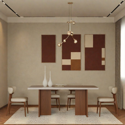 Rectangular domestic cave rock dining table set