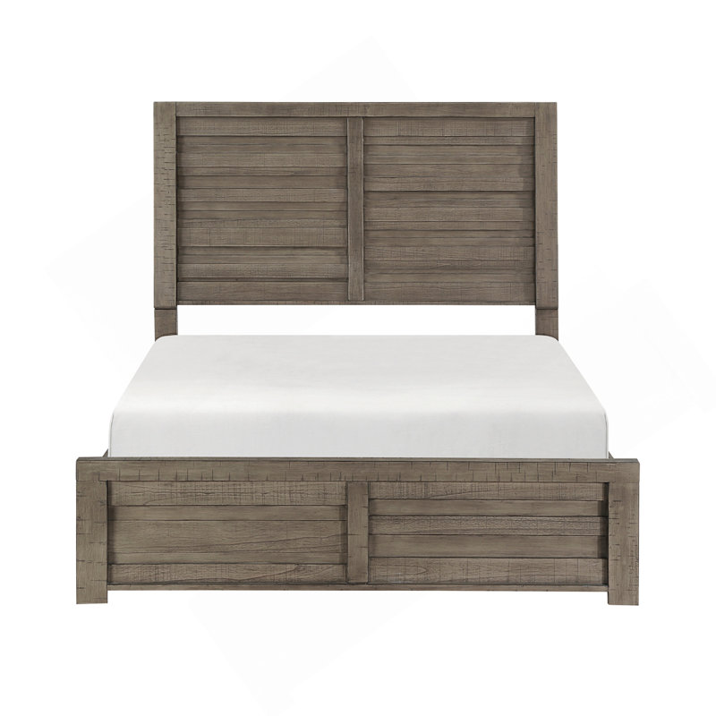 Rustique de style rustique avec lit à panneau double 1pc