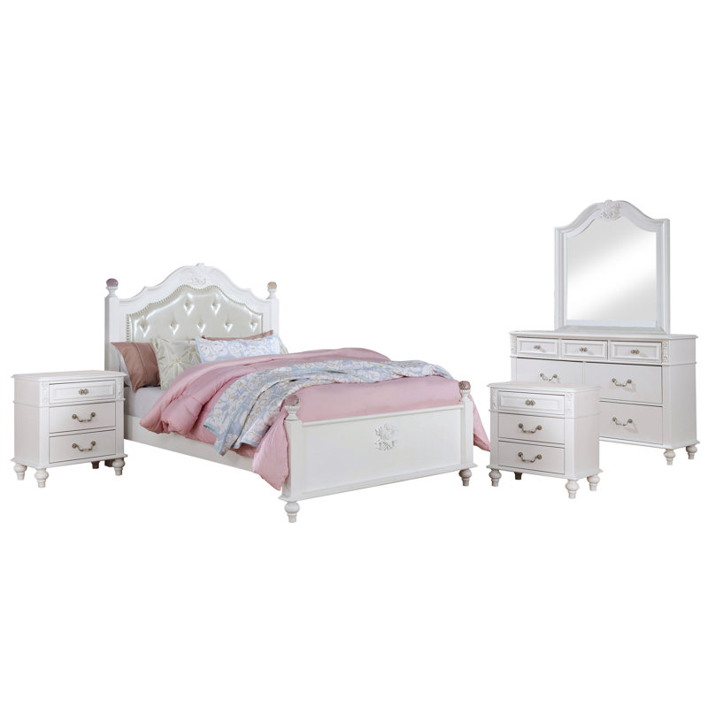Labombard Solid Wood Piece Bedroom Set, Twin