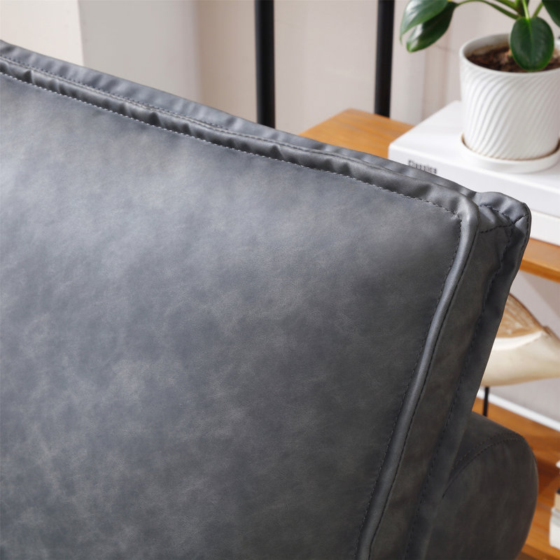 Versatile Linen Fabric Ottoman Sofa Bed with Multiple Functions for Comfortable Living, Dark Gray
