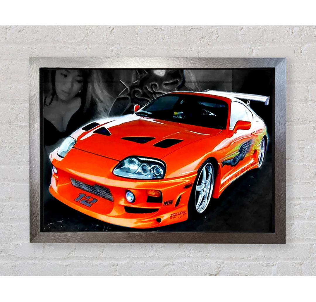 Toyota Supra Fast and the Furious - Einzelner Bilderrahmen Kunstdrucke