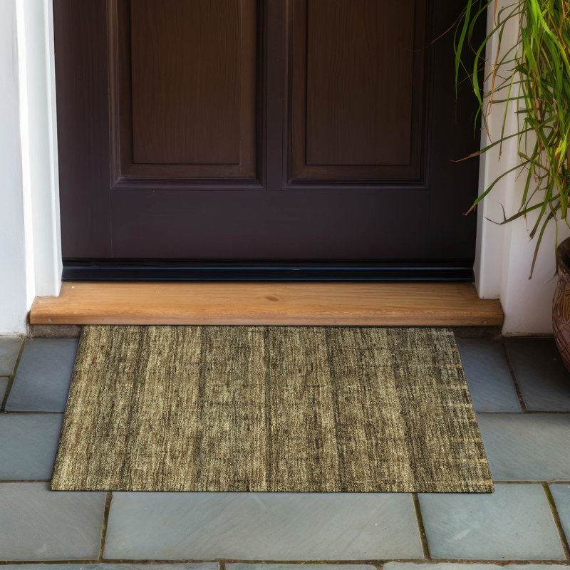Striped Indoor / Outdoor Rug, Rectangle 1'8" x 2'6"