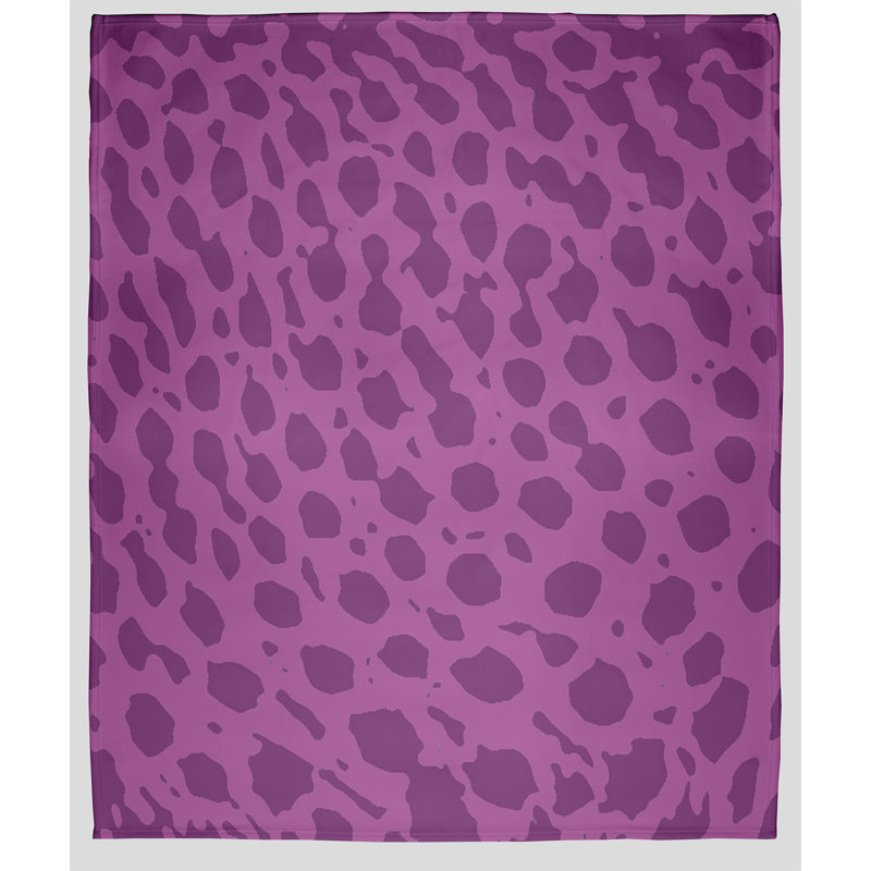 Couverture polaire à motif léopard, L 30 po x L 40 po, Rose