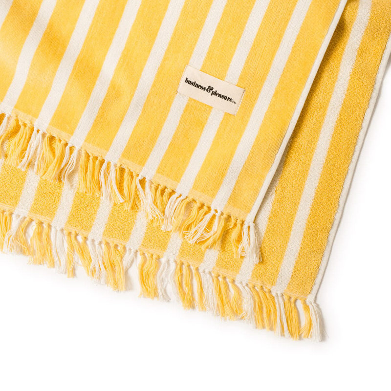 Beach Blanket, Yellow/White