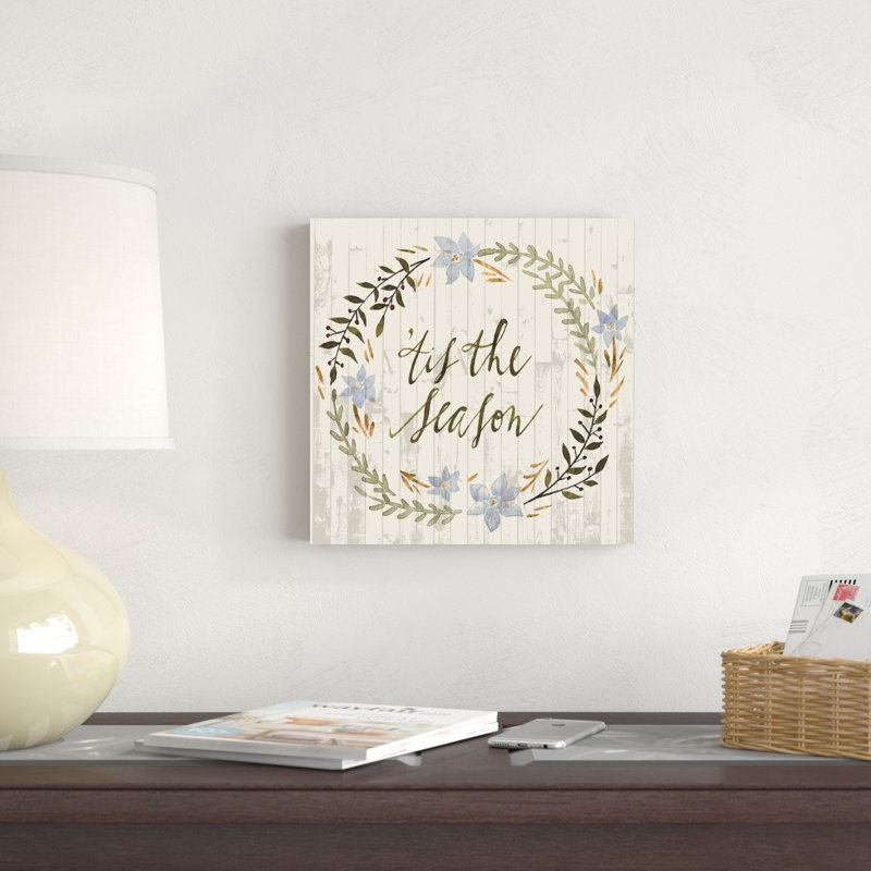 «Rustic Christmas IV» par Grace Popp - reproduction d'art sur toile tendue, H 12 po x l 12 po