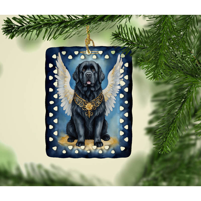 Ornement en porcelaine Terre-Neuve My Angel, Terre-Neuve 7040