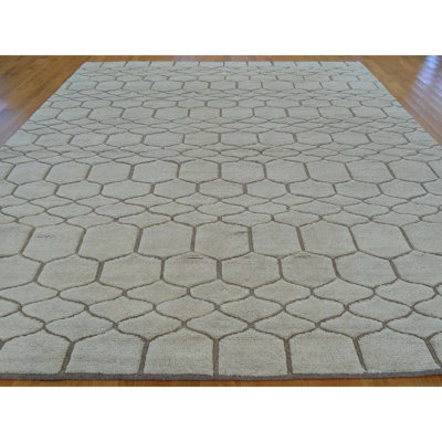 Tapis ivoire berbère naturel noué à la main One-of-a-Kind Rorie
