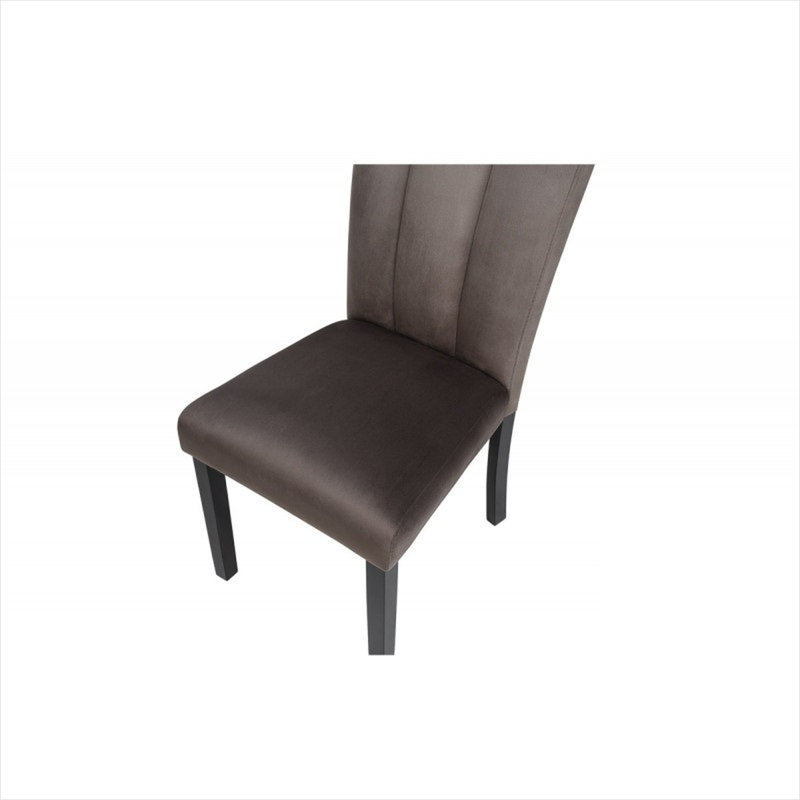 Ensemble de chaises de salle à manger en velours cèdre brun (ensemble de 2)