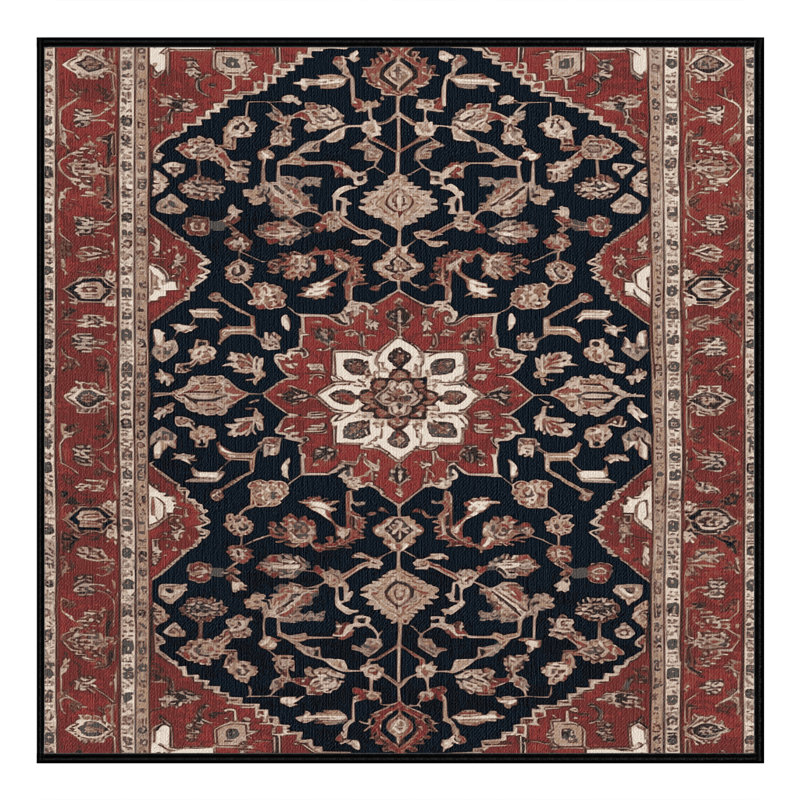 Tapis brun lavable à la machine, Carré 5 pi