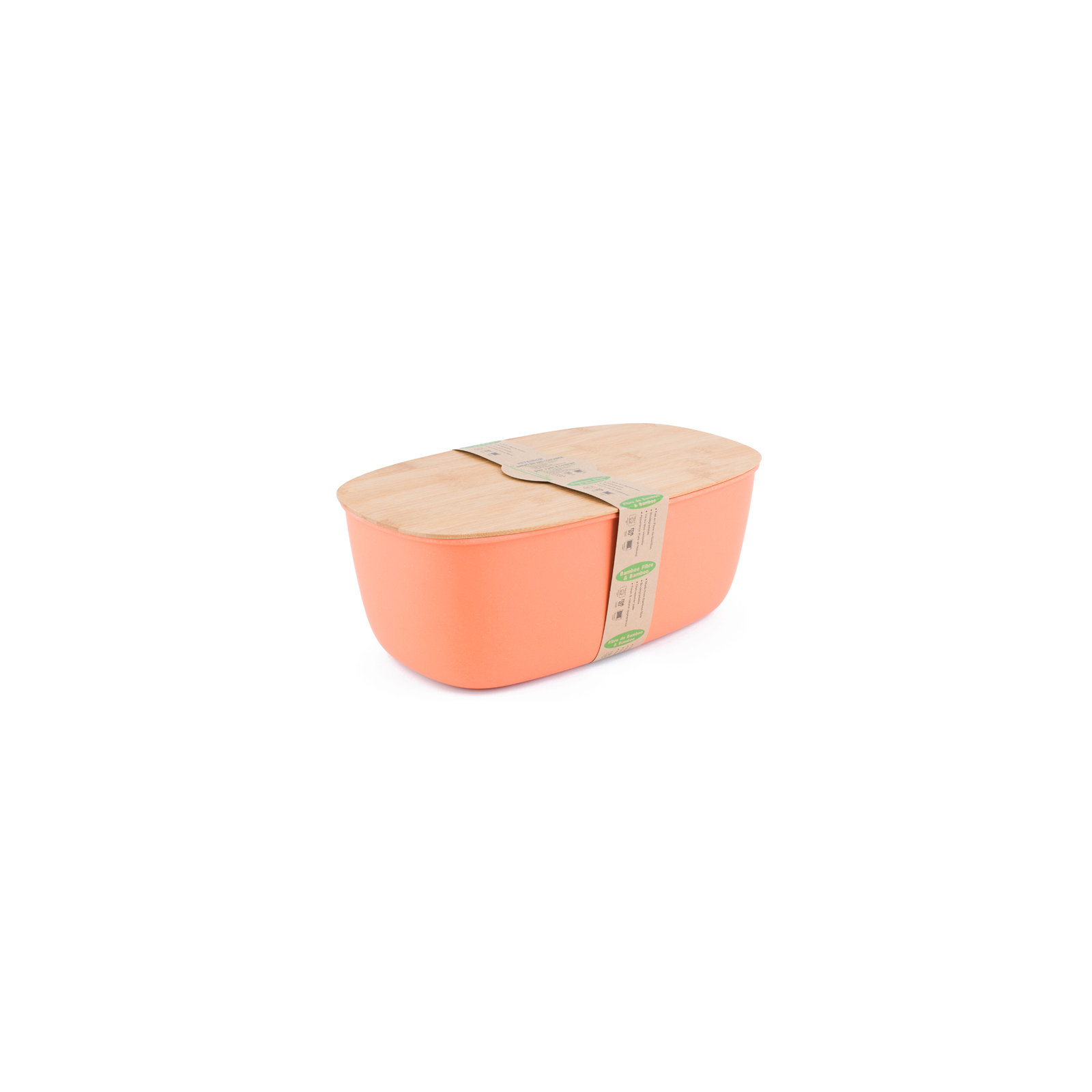 Harlan Wood Food Storage Container Set, Orange