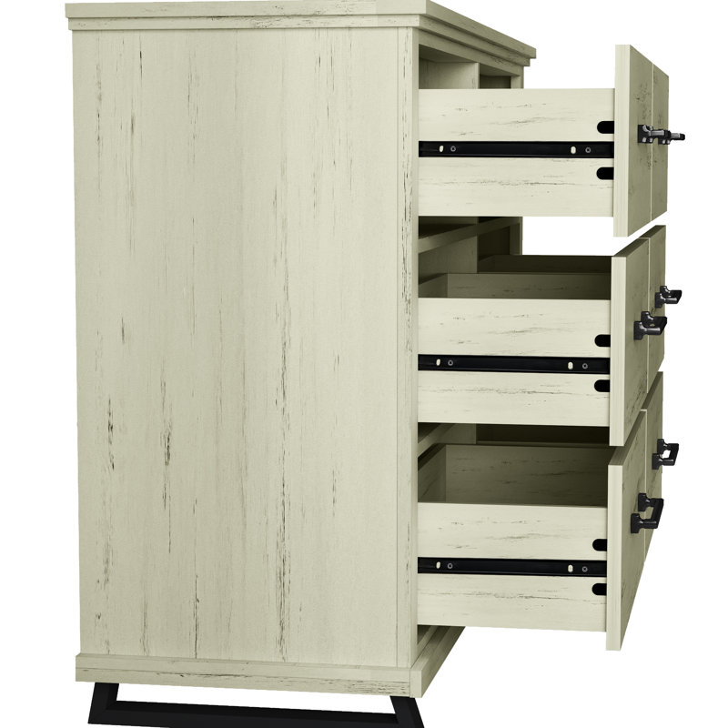 Neer 51.96'' W 6 - Drawer Dresser, Creamy White