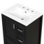 Meuble-lavabo moderne avec lavabo en céramique intégré et rangement à fermeture en douceur-358844017