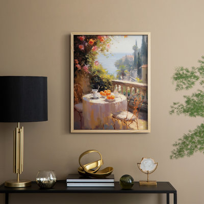Reproduction encadrée FLORAL Series DCCLII - bois massif