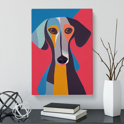 Dachshund Avant Garde - Wrapped Canvas