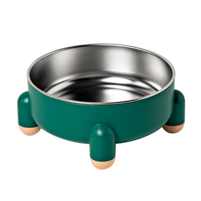 Bol surélevé pour animaux en acier inoxydable avec pieds en trépied antidérapants, bol pour nourriture et eau pour chat anti-basculement, plat d'alimentation surélevé pour chatons et petits chiens