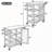 Foldable Outdoor Kitchen Island With Lockable Wheels And Towel Rack-1171219551