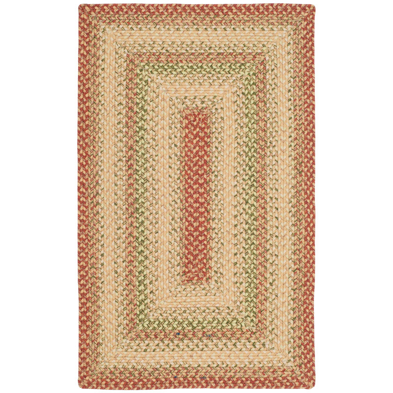 Georgina Braided Hand Woven Performance Machine Washable Geometric Indoor/Outdoor Area Rug, Rectangle 5' x 8'