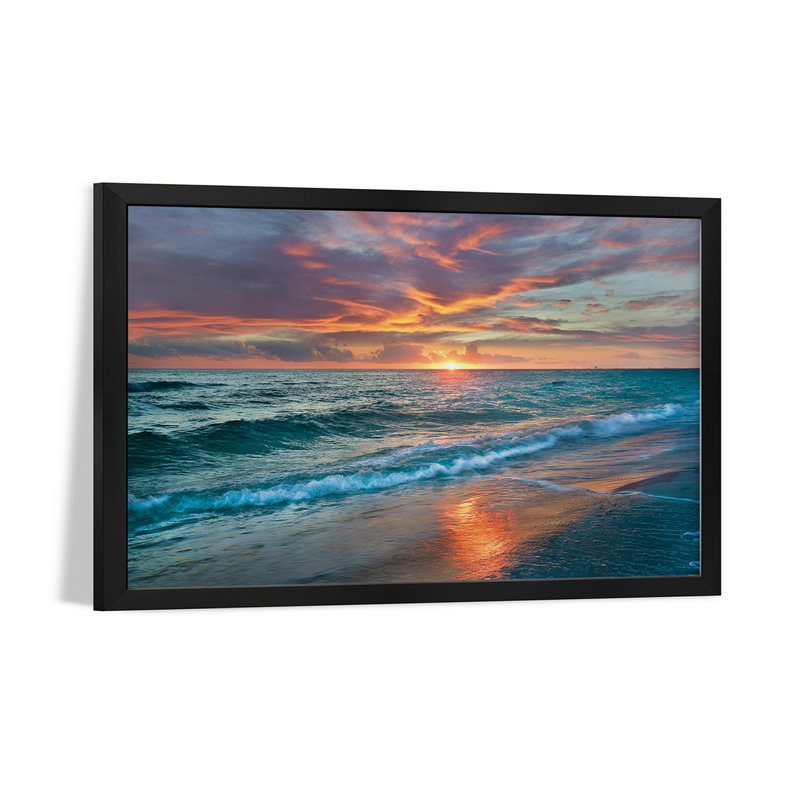 «Sunset Sunset Ocean», Gulf Seas National Seashore, Floride, affiche encadrée par Tim Fitzharris, H 16 po x l 24 po