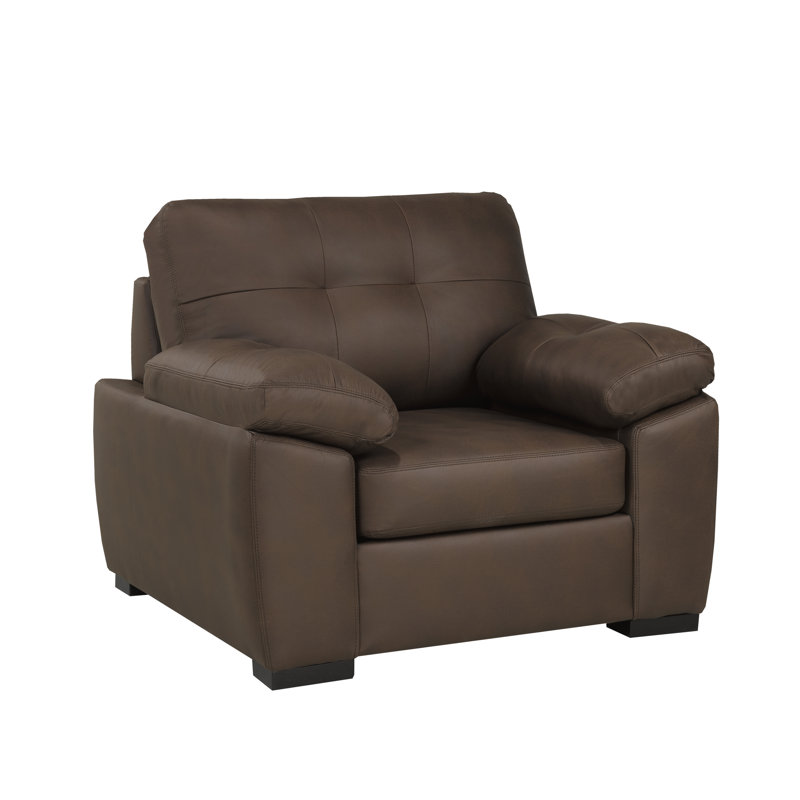 Fauteuil capitonné en polyester 44 po, Polyester gris anthracite