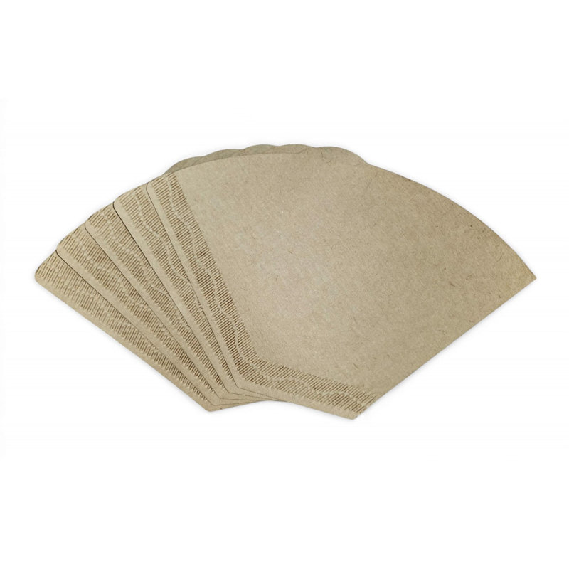 5 Size 2 Brown Unbleached Coffee Filter Paper Cones, Brown