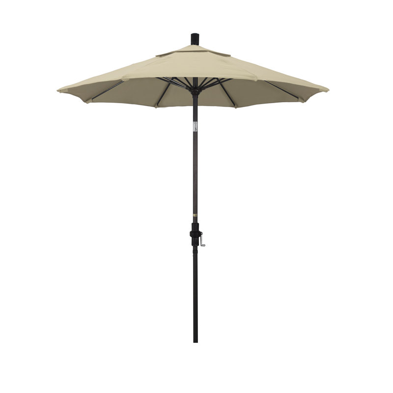 Parasol de marché 7,5 pi Brent, Toile Sunbrella® beige antique, Noir, noir, noir, noir