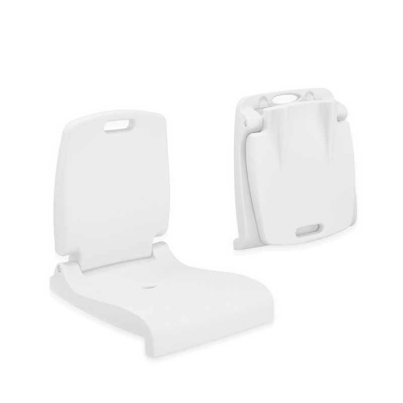 Flip Seat HDPE Portable Foldable Beach Chair With Handle, White