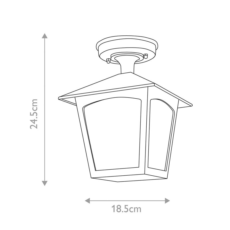 Valentina Black Outdoor Wall Lantern