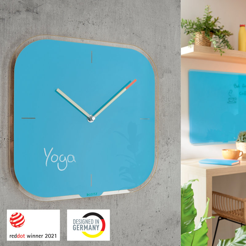 Cosy Glass Wall Clock, Blue