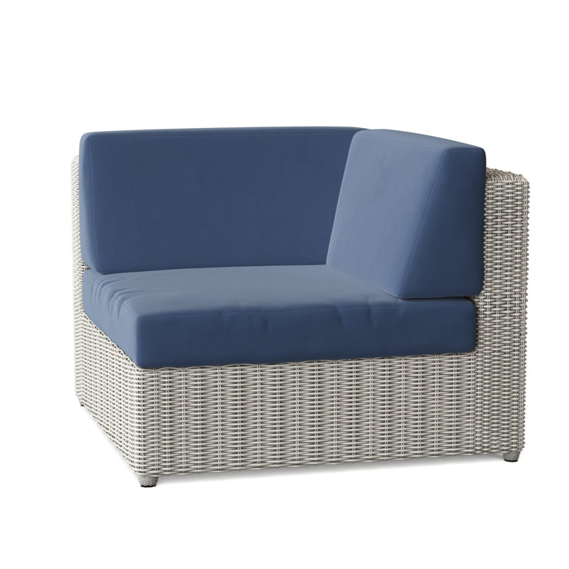 Sag Harbor Outdoor Corner Wedge Lounge Chair, Sag Harbor Classic White, Ash