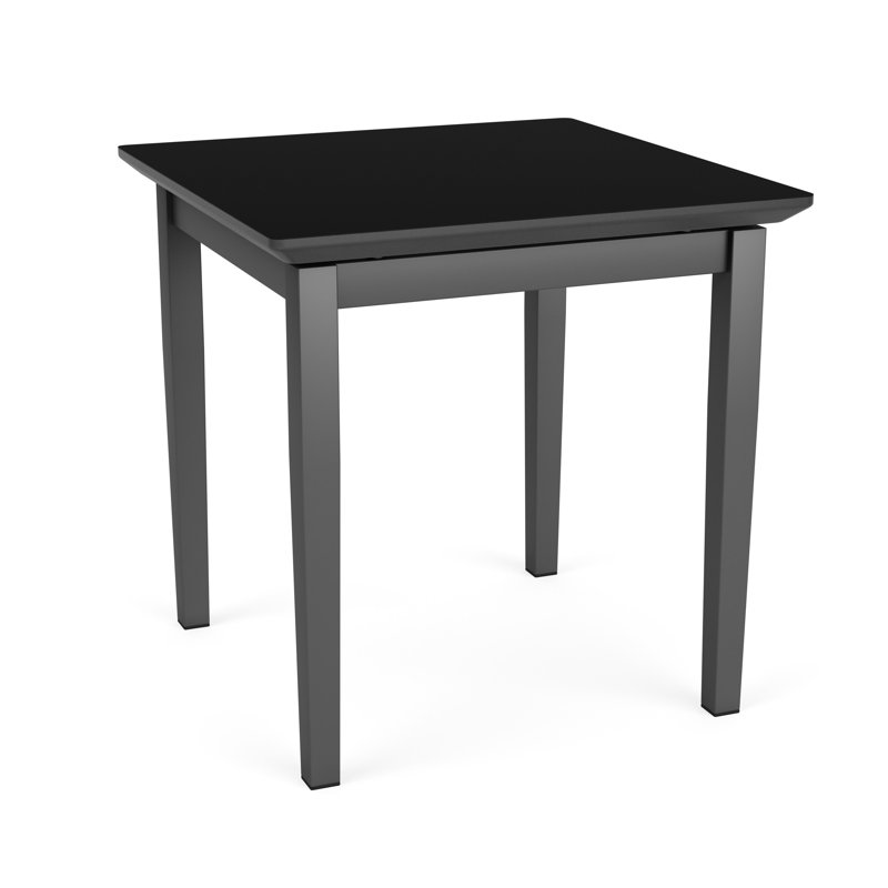 Table de bout en acier Lenox, Nuit noire, Gris anthracite