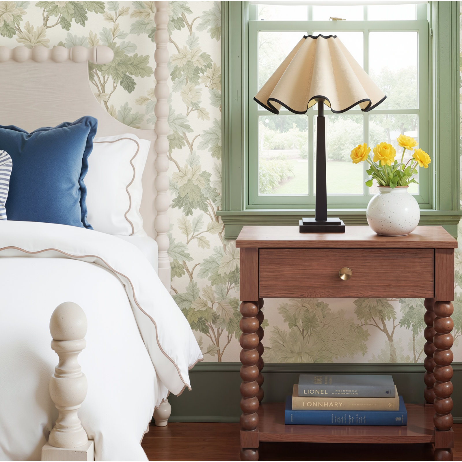 Monika 24.5" Resin and Rattan Table Lamp