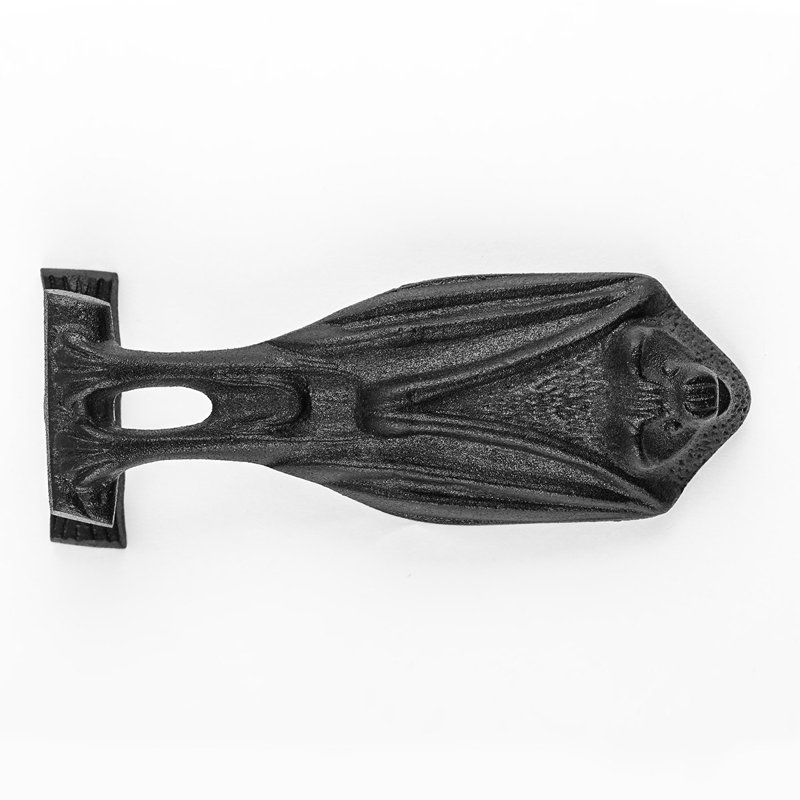 Heurtoir de porte en fonte noire H 5 po x l 2 po
