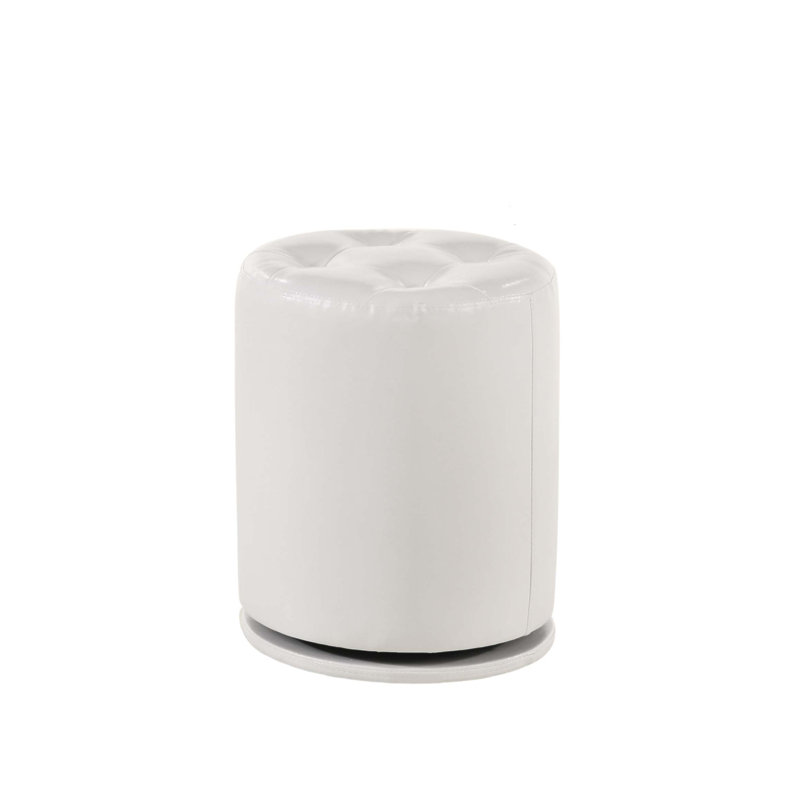 Tabouret de coiffeuse pivotant rembourré Glam, Blanc
