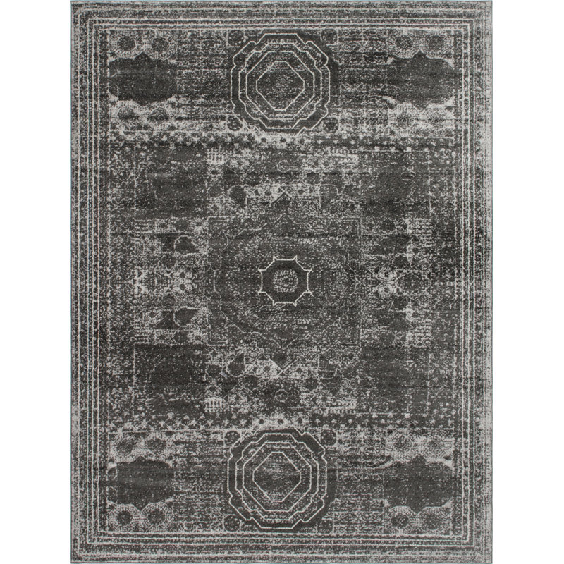 Wynsum Dark Grey Rug, Rectangle 274 x 366cm