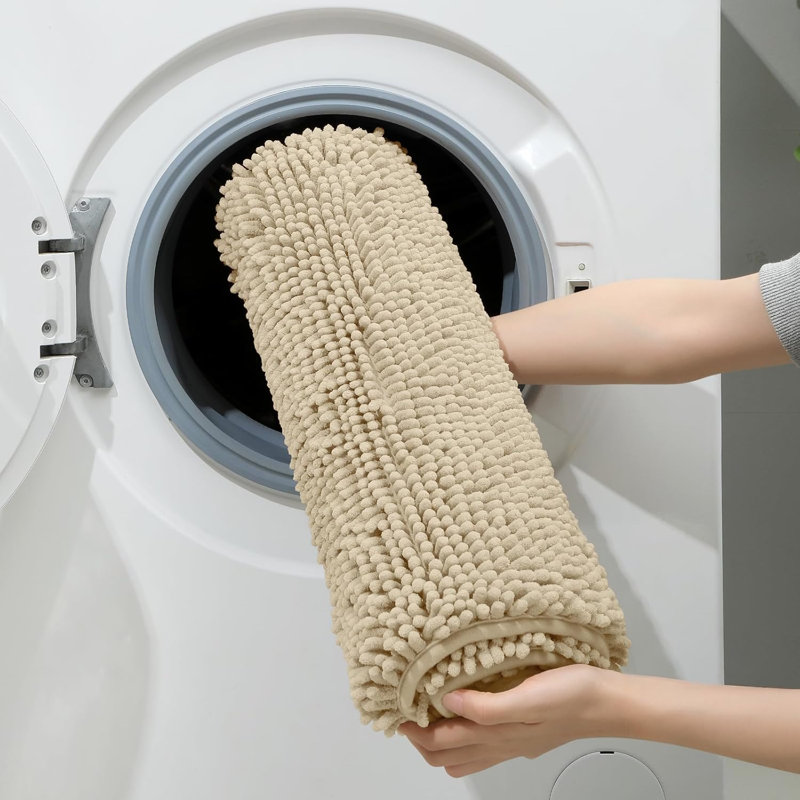 3 Pieces Bathroom Rugs, Ultra Soft Non Slip, Beige
