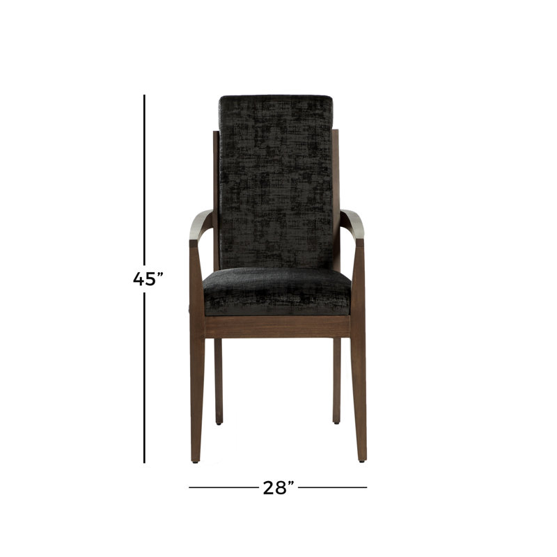 Upholstered Arm Chair, Black