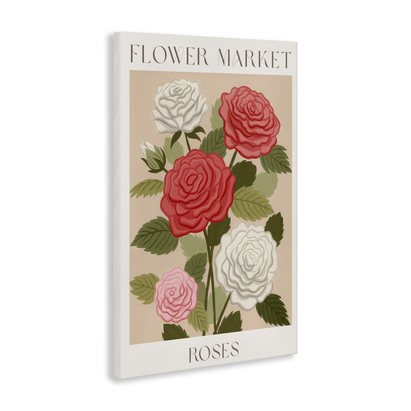 «Flower Market Roses Canvas», conception par Courtney Haley, H 45 po x l 30 po