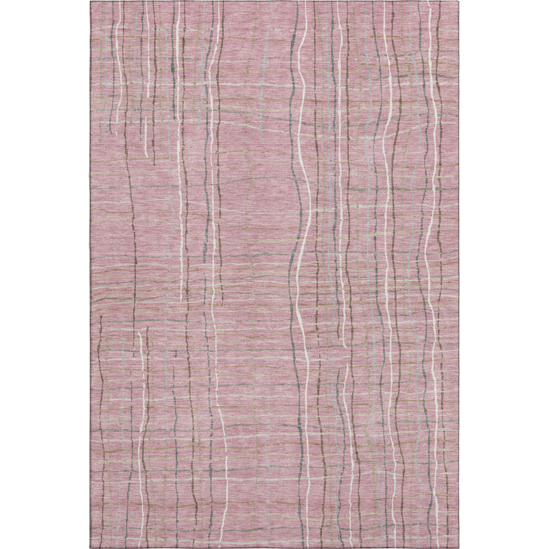 Premium Machine Washable Cortes AMF998 Stripes Rug, Rectangle 8' x 10'