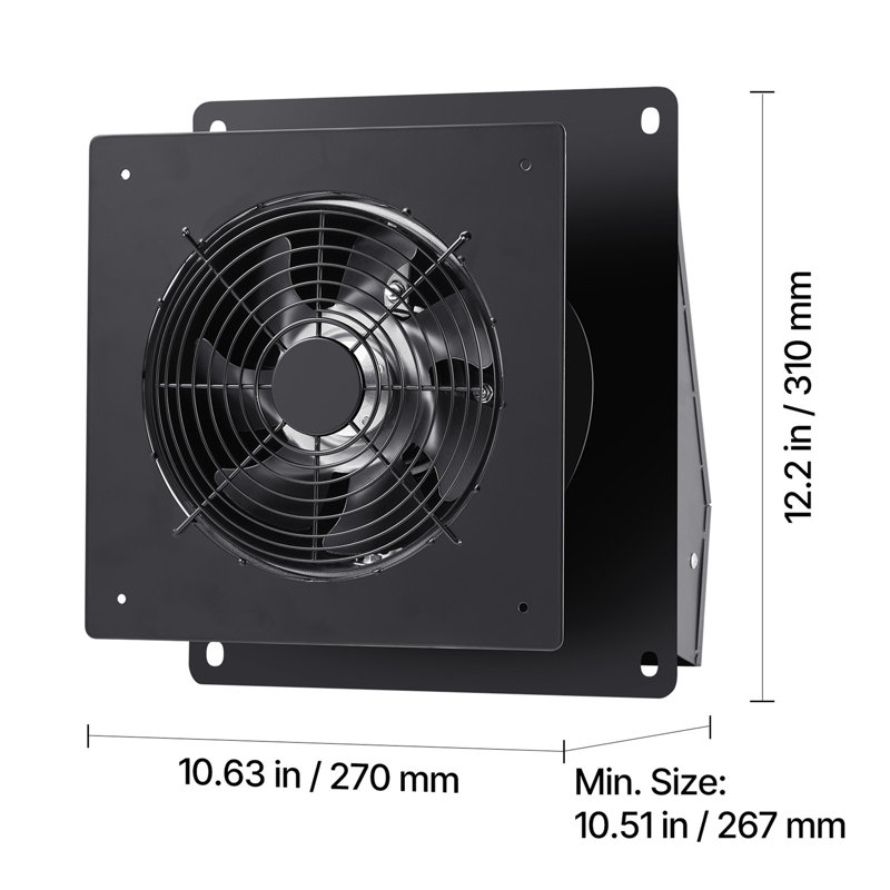 Ventilateur de ventilation mural 6 pouces avec moteur à courant alternatif de 205 pi³ / min