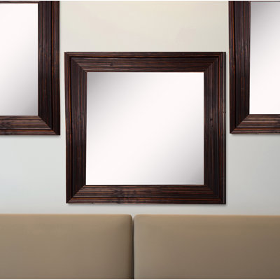 Ukiah Solid Wood Flat Wall Mirror
